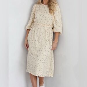 Munthe Curtis Dress in Crème Women’s Size 32 New